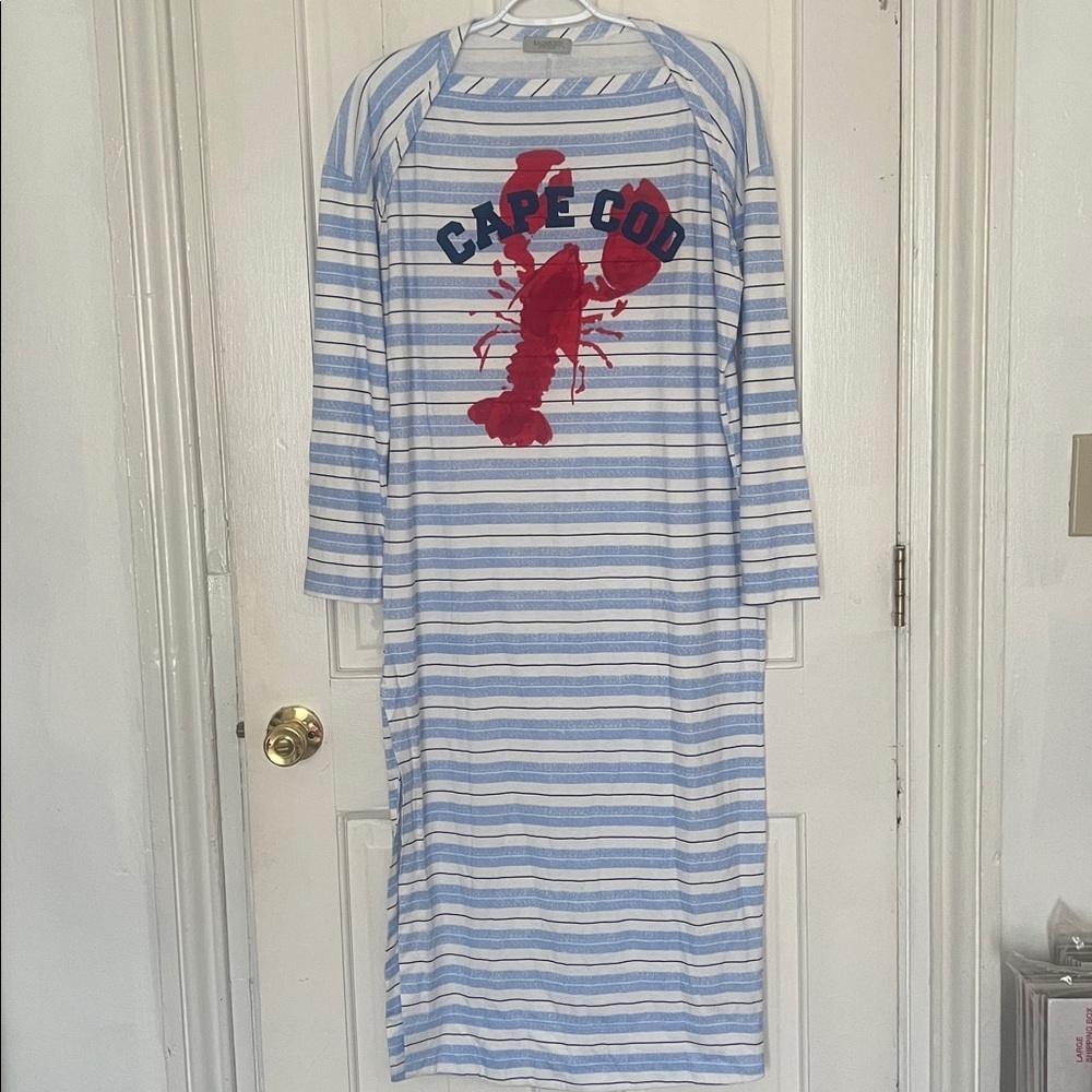 Free People Ragabond By The Sea Maxi Tee ~Cape Cod~ size xs NWOT oversized - Picture 4 of 9